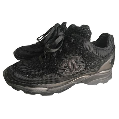 chanel black trainers 2020|chanel black trainers women.